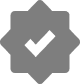 Gray star with a check mark in the middle, indicating that it is a logo for a company icon